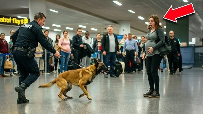 HT6. Pregnant woman relentlessly harassed by a police dog