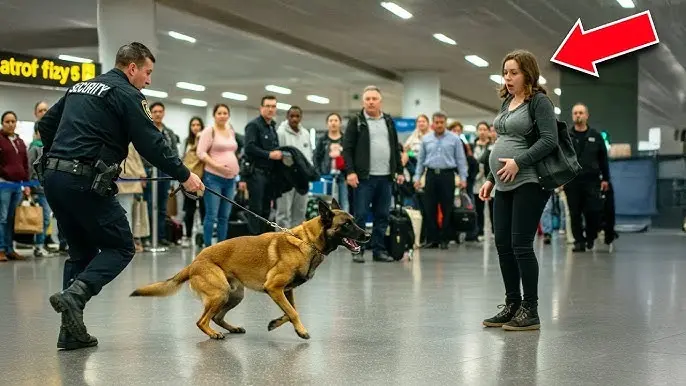 HT6. Pregnant woman relentlessly harassed by a police dog