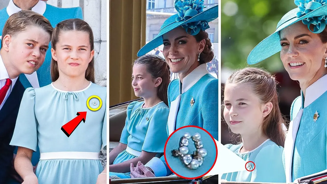 HT6.  Princess Charlotte, 10, Captivates Millions in Elegant Teal Dress and Iconic Diamond Brooch Once Owned by the Queen