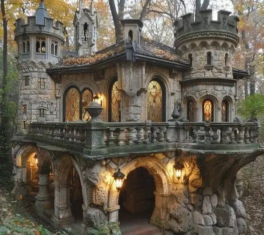 AC. The Forgotten Gothic Stone House: A Timeless Echo of Architectural Grandeur